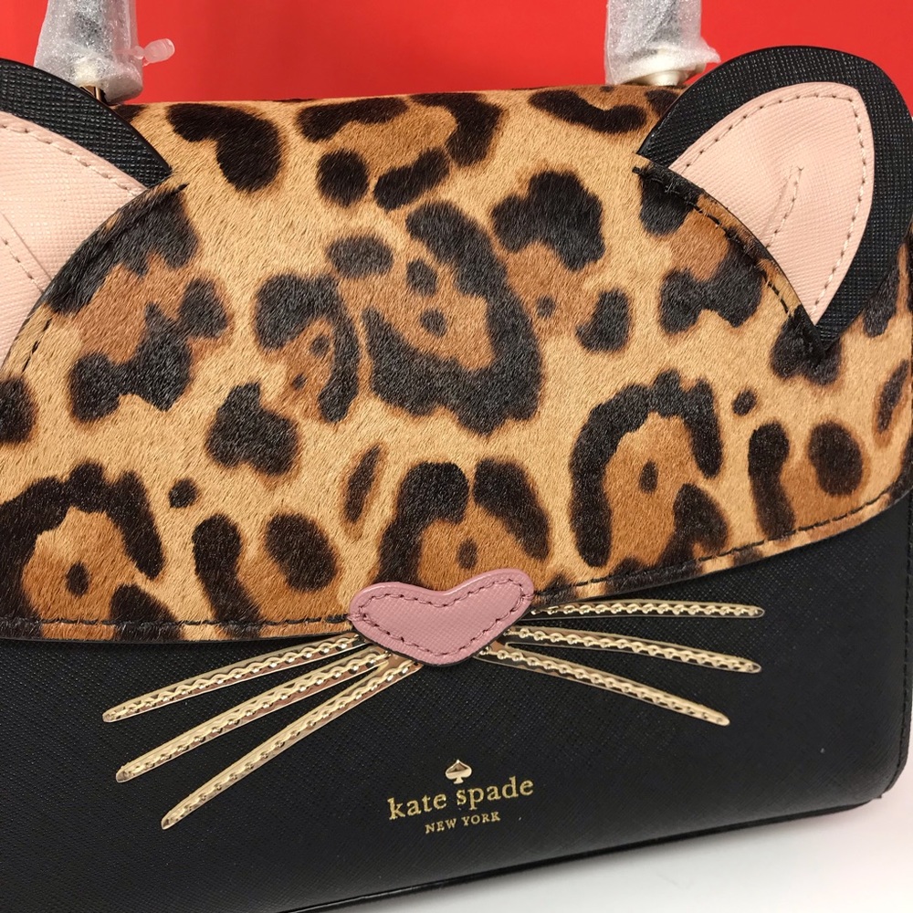 Kate spade leopard Kerrie Run wild black crossbody - Picture 3 of 7